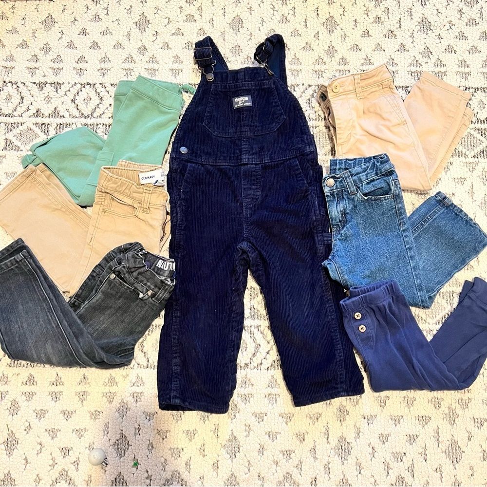 2T Winter Pant and Overall Bundle 7 Pieces